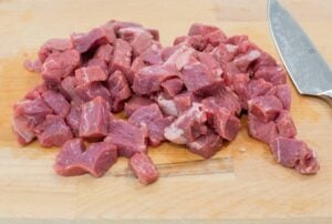 Cubed beef