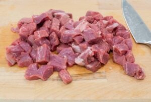 Cubed beef