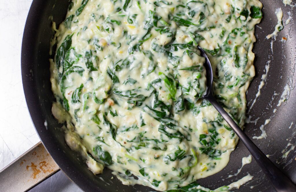 Chilean Creamed Spinach, Espinacas a la crema