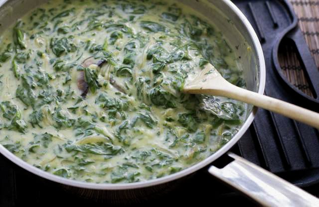 Spinach in White Sauce