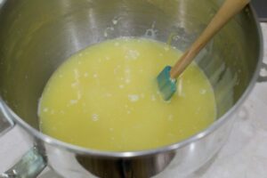 Mixed lemon juice and condensed milk