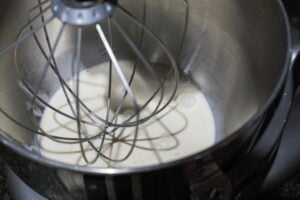 Evaporated milk in bowl