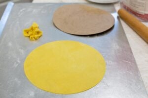 cutting the dough