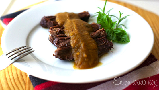Pot roast with vegetable sauce