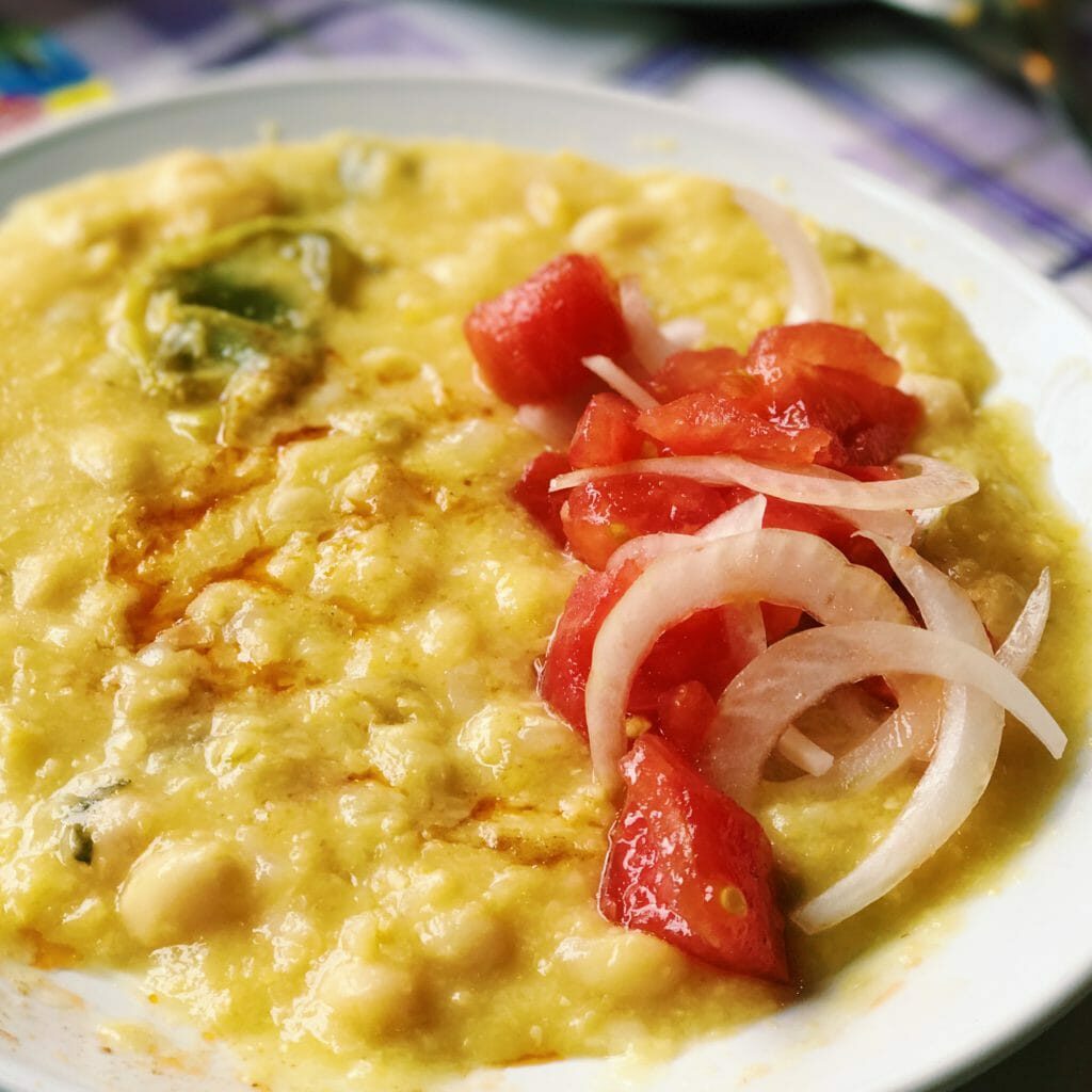 Summer Bean Soup, Chilean Recipe Porotos con mazamorra