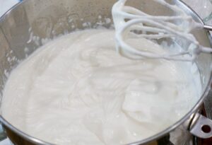 Whipped evaporated milk