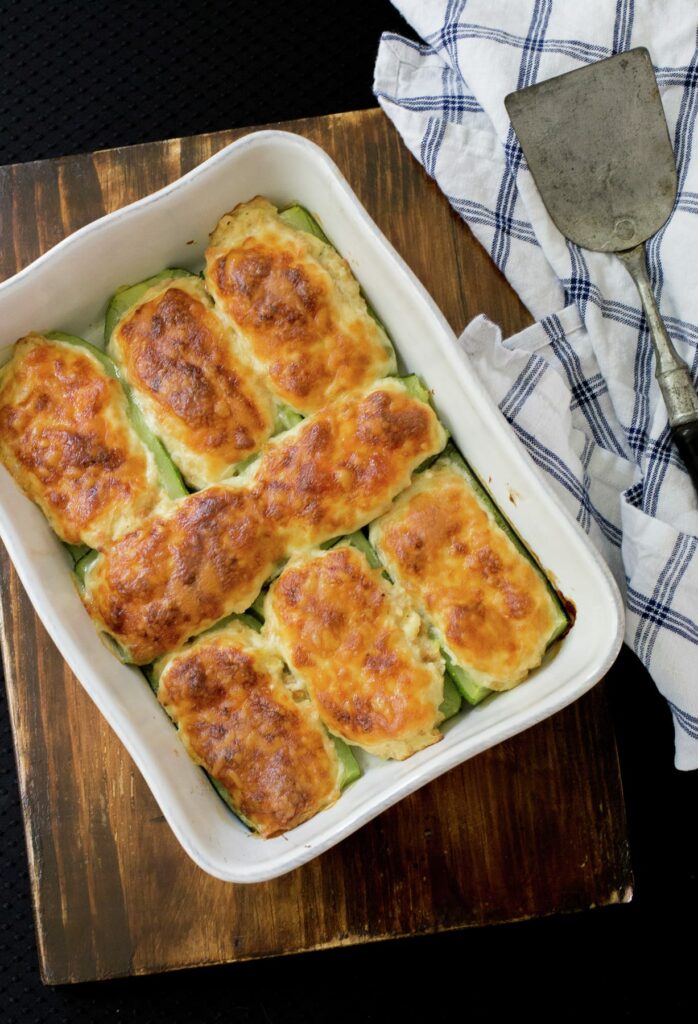 Cheesy zucchini boats