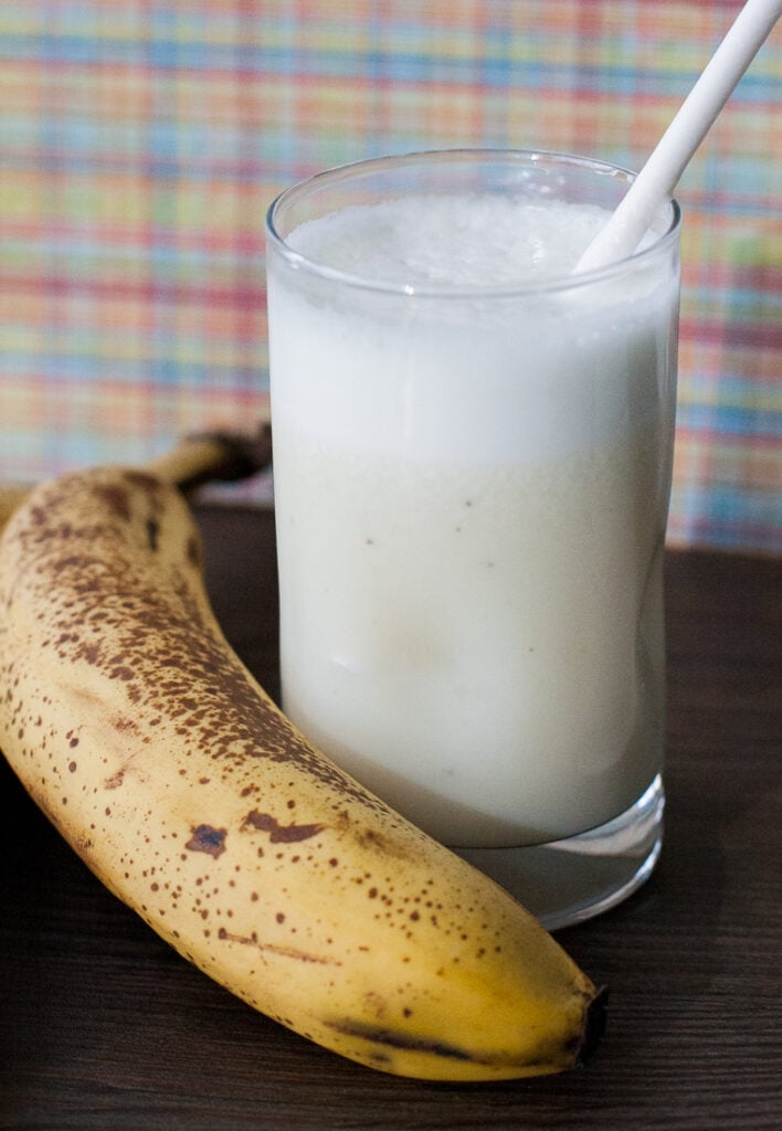 Leche con plátano, Milk with bananas, Chilean smoothie