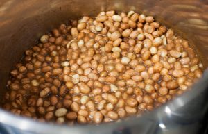 Peanuts on a pot