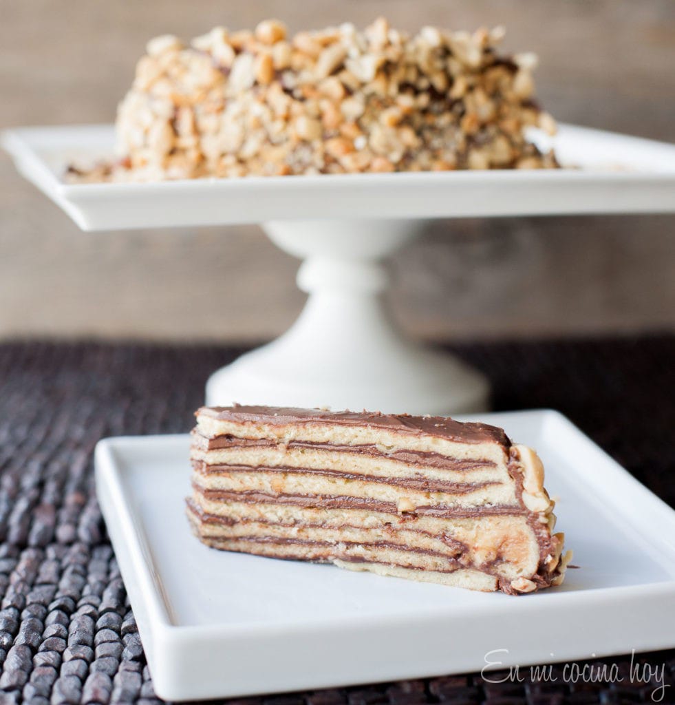 Nutella and Peanut Layer Cake