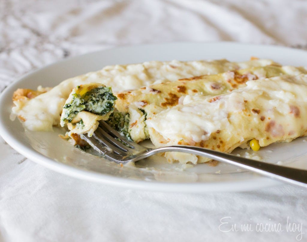 Spinach and Ricotta Stuffed Crepes