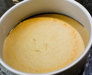 Lucuma flan on the mold