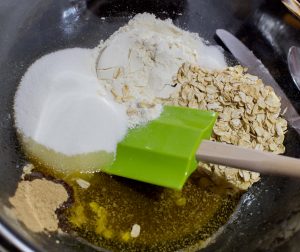 Ingredients for brandy cookies.