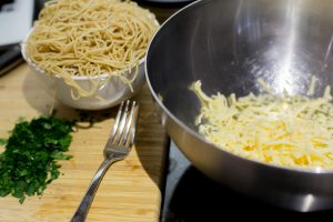 Ingredients for Tortilla de Fideos.