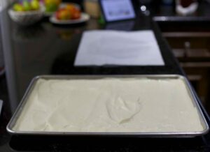 batter on the sheet pan