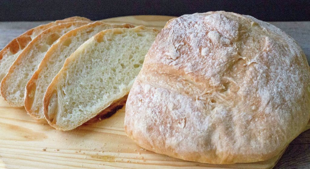No-knead country bread