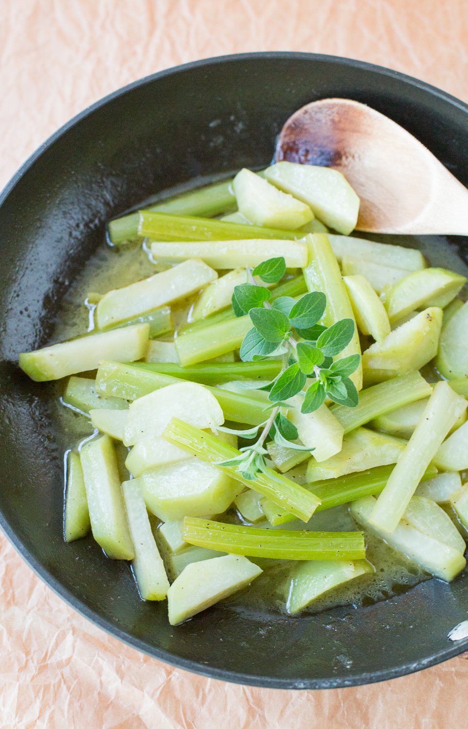 Braised Celery and Kolhrabi