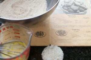 Ingredients for sweet rice pancake
