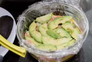 Avocado layer for a causa.