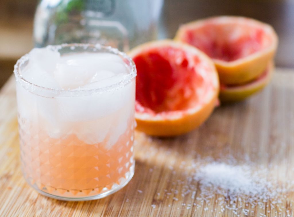 Pink Grapefruit Margarita in Shaker