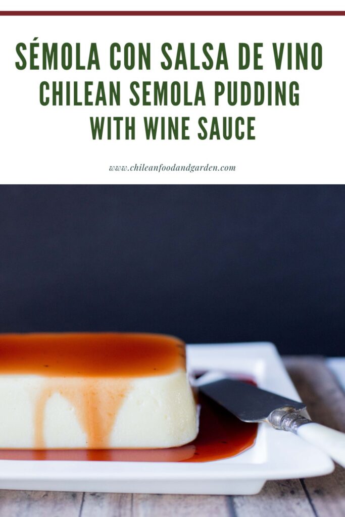 Pin for Sémola con salsa de vino Chilean Semola Pudding with Wine Sauce