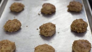 Batter rolled on walnuts