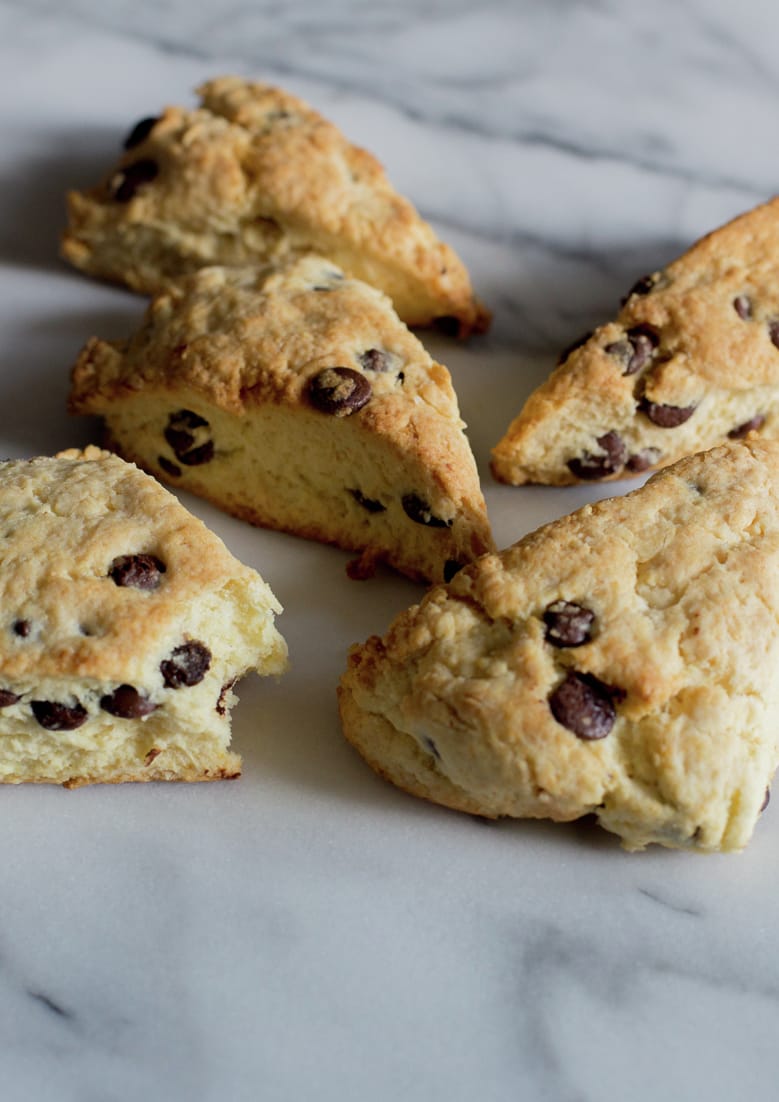 Scones con chispas de chocolate