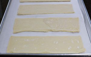 Puff pastry cut