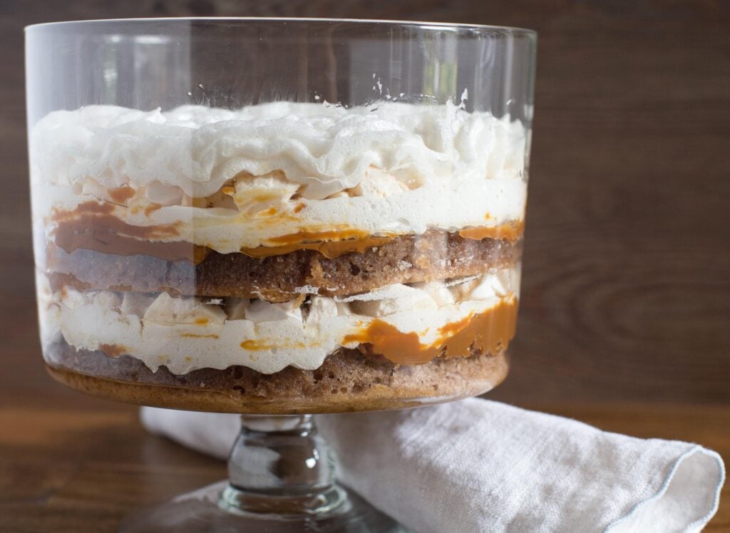 Walnut Dulce de Leche Meringue Cake