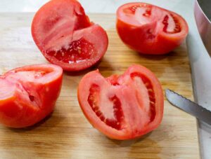 Cut tomatoes