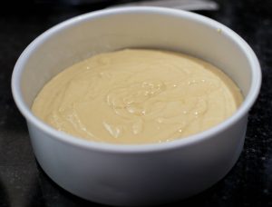 Batter on the round pan.