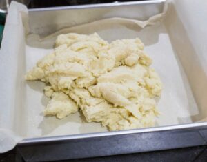 Dough on the pan