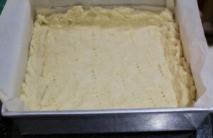 Dough on the pan
