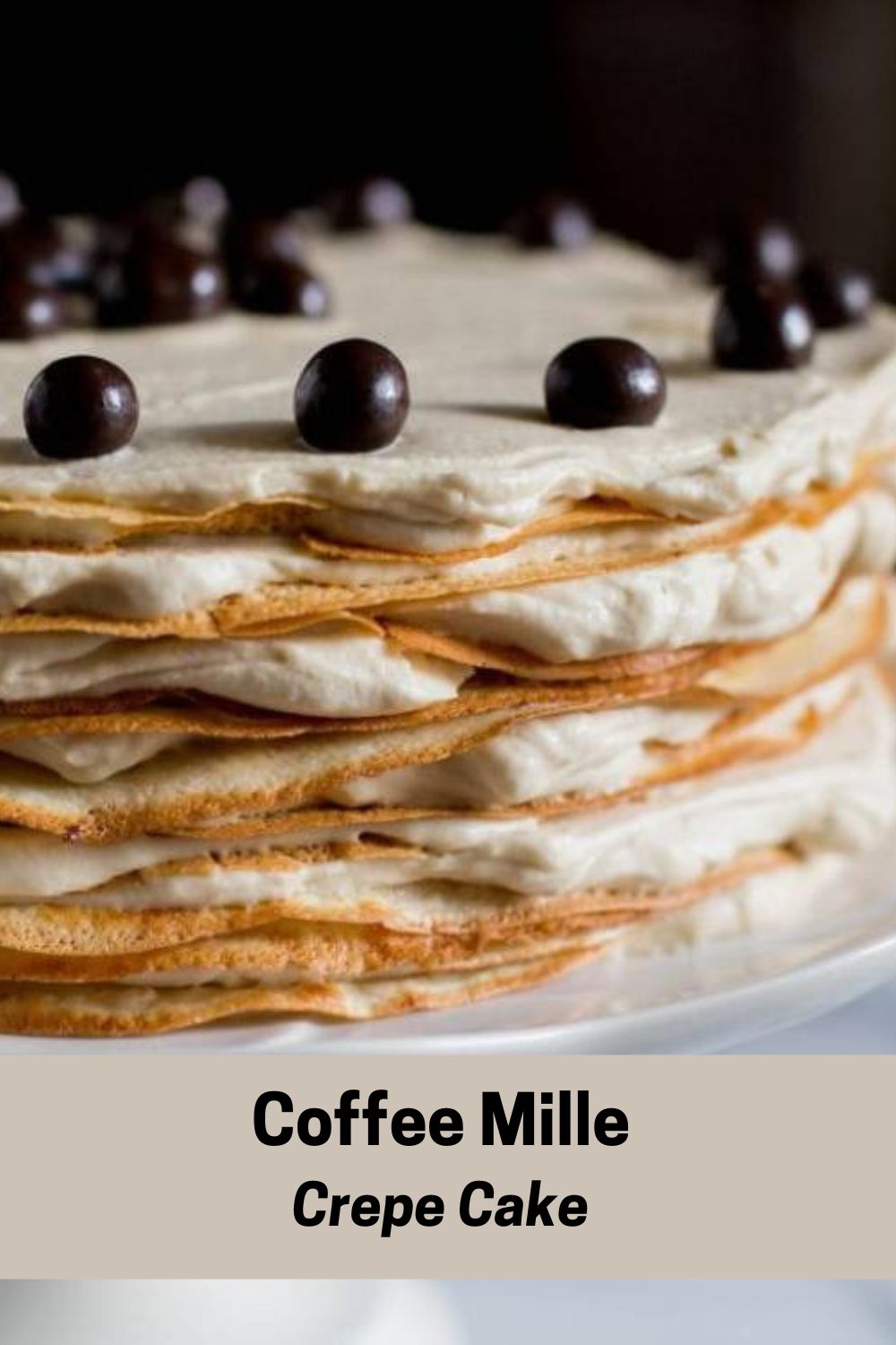 Coffee Mille Crepe Cake Pin