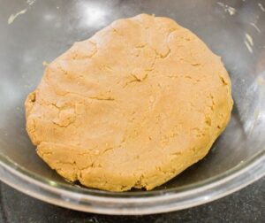 Kneaded ginger cookies dough.