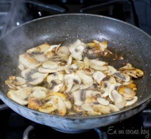 browned mushrooms