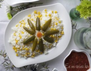 Jalapeño rice with corn.