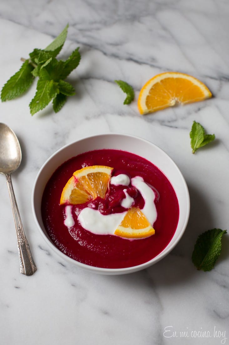 Beet Soup with oranges