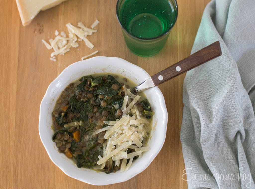 Lentil Soup With Swiss chard, Chilean Recipe