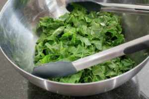 Chard clean in a bowl