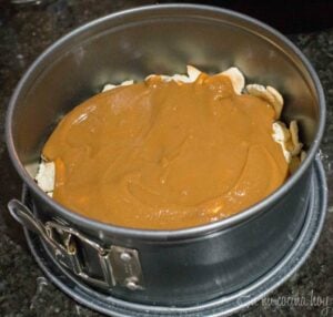 Layer of thin dulce de leche.