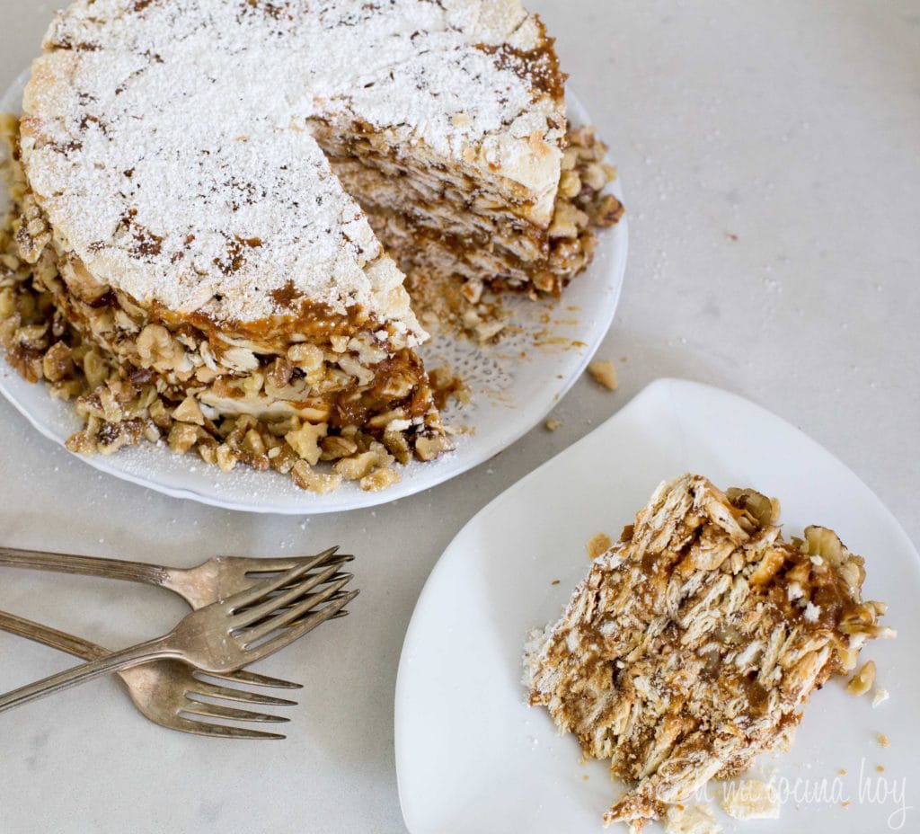 Torta de mil hojas con galletas de soda