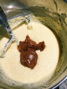 Batter with dulce de leche