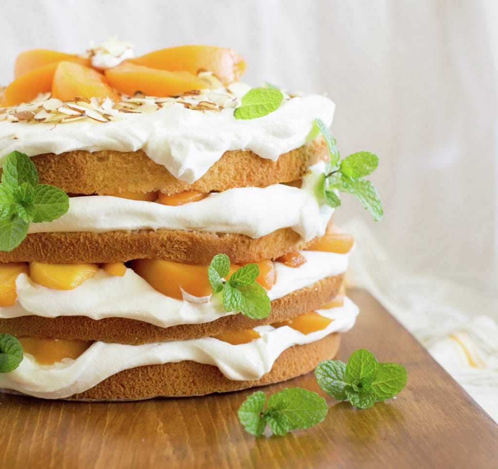 Peaches and Cream Cake
