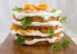 Naked Peaches and cream cake