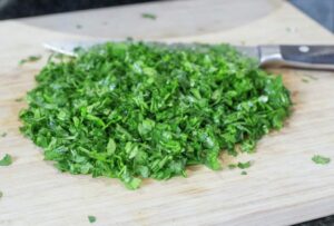 Chopped parsley.