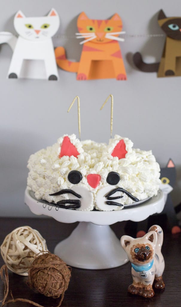 Chocolate Chip Cookies and Cream Cake for a sweet Cat party