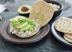 Avocado in top of chicken