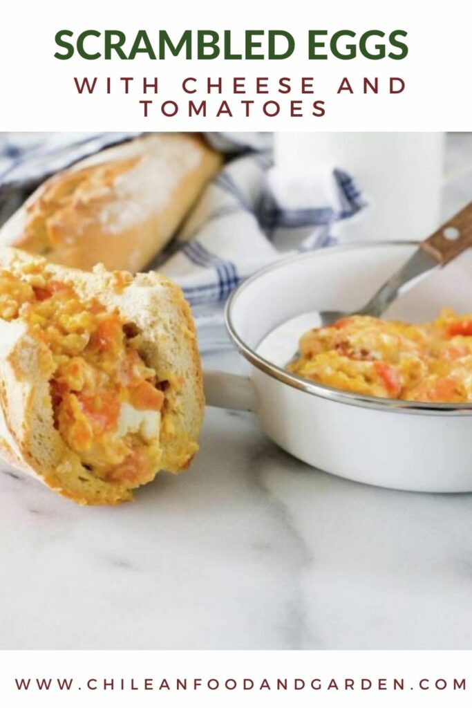 Scrambled egg with cheese and tomatoes