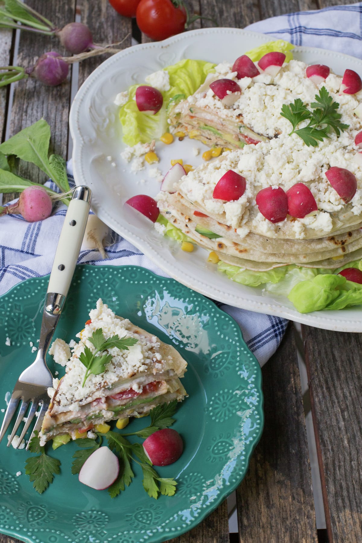 Veggie Tortilla Cake